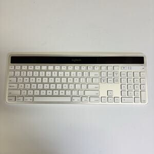 Logitech K750 Wireless Solar Keyboard - White No USB Receiver Tested. Works.